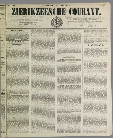 Zierikzeesche Courant 1870-12-31