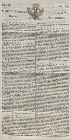 Middelburgsche Courant 1769-09-12