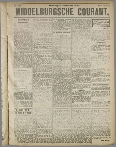 Middelburgsche Courant 1920-12-07