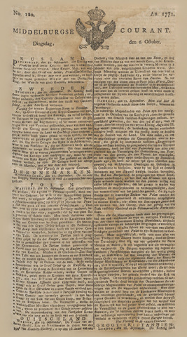 Middelburgsche Courant 1772-10-06