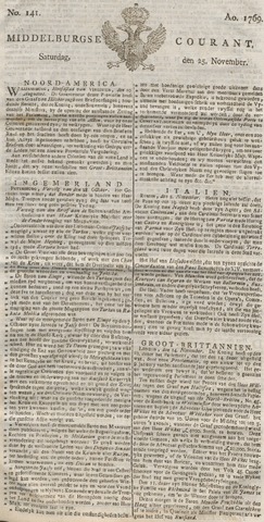 Middelburgsche Courant 1769-11-25