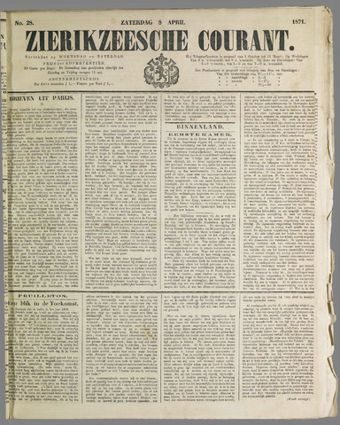 Zierikzeesche Courant 1871-04-08
