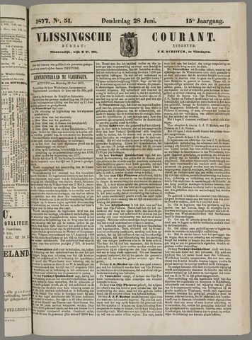 Vlissingse Courant 1877-06-28