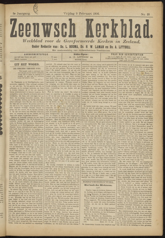 Zeeuwsche kerkbode, weekblad gewijd aan de belangen der gereformeerde kerken/ Zeeuwsch kerkblad 1906-02-09