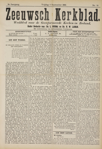 Zeeuwsche kerkbode, weekblad gewijd aan de belangen der gereformeerde kerken/ Zeeuwsch kerkblad 1911-09-08