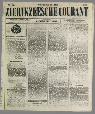 Zierikzeesche Courant 1864-05-11