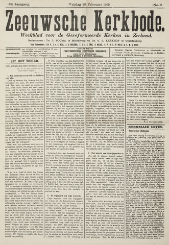 Zeeuwsche kerkbode, weekblad gewijd aan de belangen der gereformeerde kerken/ Zeeuwsch kerkblad 1919-02-28