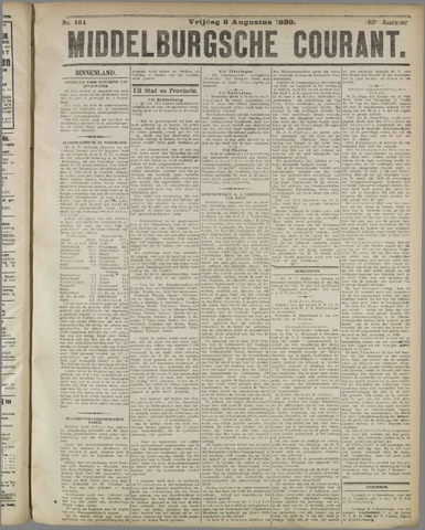 Middelburgsche Courant 1920-08-06