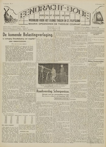 Eendrachtbode /Mededeelingenblad voor het eiland Tholen 1950-11-24