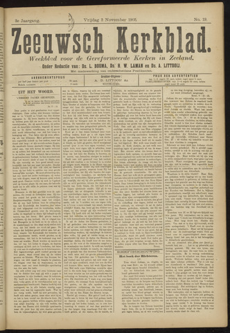 Zeeuwsche kerkbode, weekblad gewijd aan de belangen der gereformeerde kerken/ Zeeuwsch kerkblad 1905-11-03