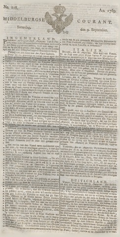 Middelburgsche Courant 1769-09-09