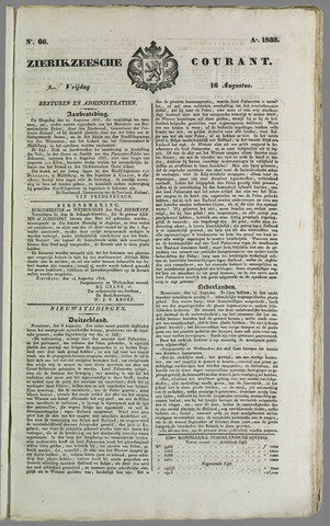 Zierikzeesche Courant 1833-08-16