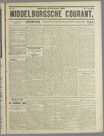 Middelburgsche Courant 1924-02-16