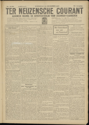Ter Neuzensche Courant / Neuzensche Courant / (Algemeen) nieuws en advertentieblad voor Zeeuwsch-Vlaanderen 1941-12-24