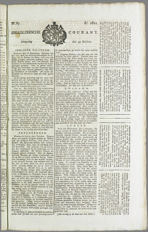 Zierikzeesche Courant 1821-10-30