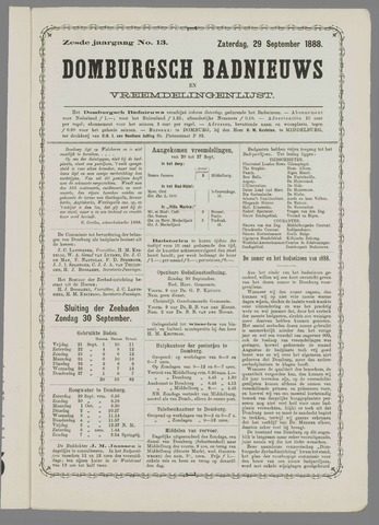 Domburgsch Badnieuws 1888-09-29
