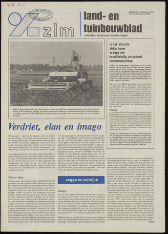 Zeeuwsch landbouwblad ... ZLM land- en tuinbouwblad 1987-08-28