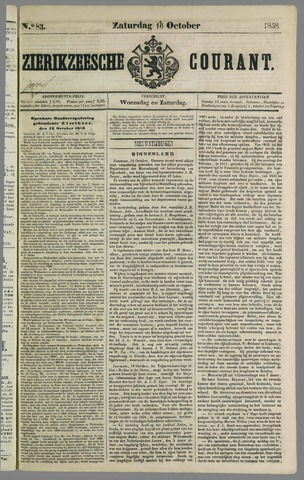 Zierikzeesche Courant 1858-10-16