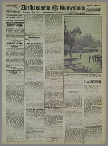 Zierikzeesche Nieuwsbode 1931-06-01