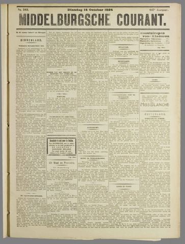 Middelburgsche Courant 1924-10-14