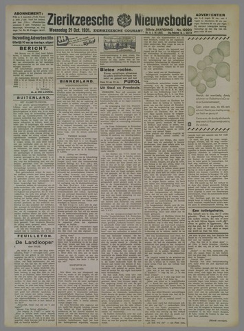 Zierikzeesche Nieuwsbode 1931-10-05