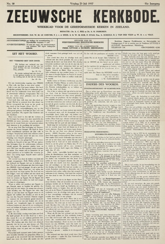 Zeeuwsche kerkbode, weekblad gewijd aan de belangen der gereformeerde kerken/ Zeeuwsch kerkblad 1937-07-23