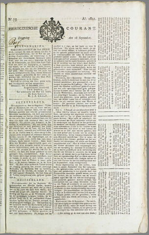 Zierikzeesche Courant 1821-09-18