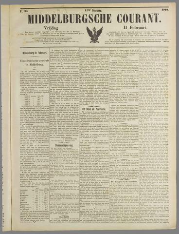 Middelburgsche Courant 1910-02-11