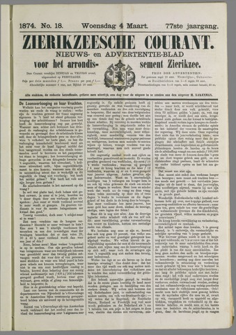 Zierikzeesche Courant 1874-03-04