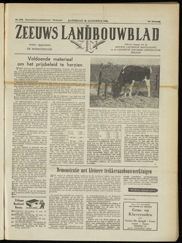 Zeeuwsch landbouwblad ... ZLM land- en tuinbouwblad 1956-08-25