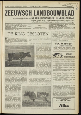 Zeeuwsch landbouwblad ... ZLM land- en tuinbouwblad 1951-09-01