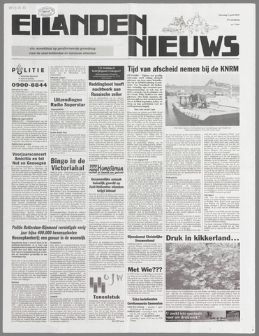 Eilanden-nieuws. Christelijk streekblad op gereformeerde grondslag 2005-04-05
