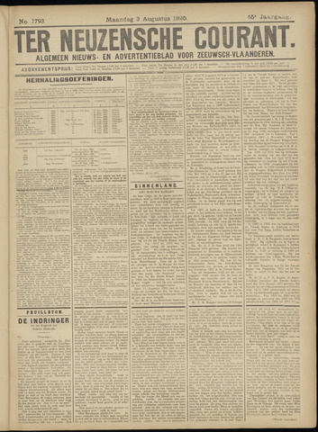 Ter Neuzensche Courant / Neuzensche Courant / (Algemeen) nieuws en advertentieblad voor Zeeuwsch-Vlaanderen 1925-08-03