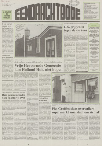 Eendrachtbode /Mededeelingenblad voor het eiland Tholen 1997-02-27