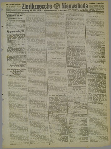 Zierikzeesche Nieuwsbode 1919-05-12