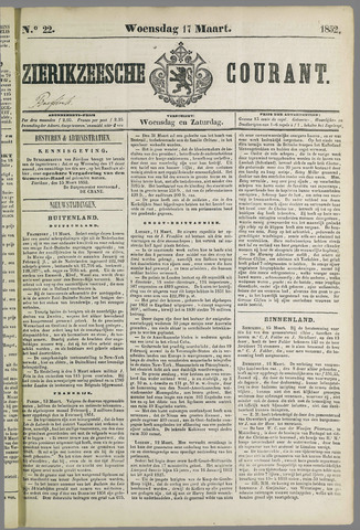 Zierikzeesche Courant 1852-03-17