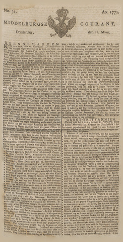 Middelburgsche Courant 1772-03-12