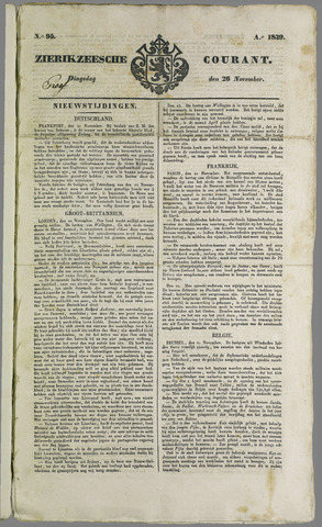 Zierikzeesche Courant 1839-11-26