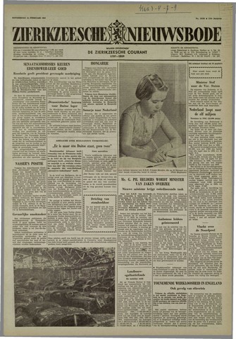 Zierikzeesche Nieuwsbode 1957-02-14