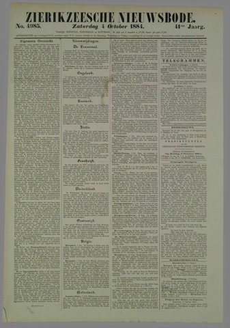 Zierikzeesche Nieuwsbode 1884-10-04