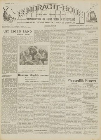 Eendrachtbode /Mededeelingenblad voor het eiland Tholen 1950-11-10
