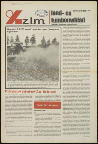 Zeeuwsch landbouwblad ... ZLM land- en tuinbouwblad 1978-09-29