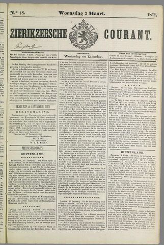 Zierikzeesche Courant 1852-03-03