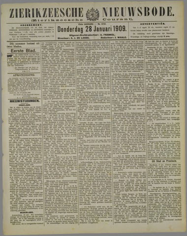 Zierikzeesche Nieuwsbode 1909-01-28