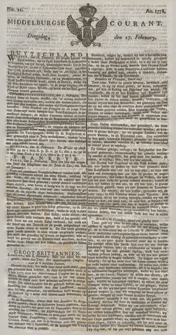 Middelburgsche Courant 1778-02-17