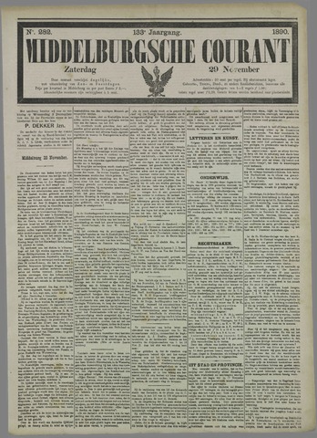 Middelburgsche Courant 1890-11-29