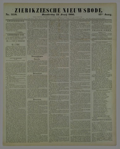 Zierikzeesche Nieuwsbode 1886-06-24