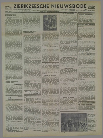 Zierikzeesche Nieuwsbode 1943-11-02