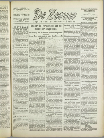 De Zeeuw. Christelijk-historisch nieuwsblad voor Zeeland 1940-08-02