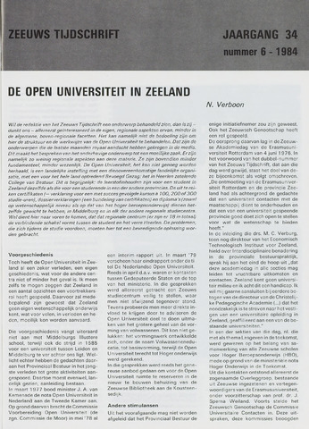 Zeeuws Tijdschrift 1984-11-01